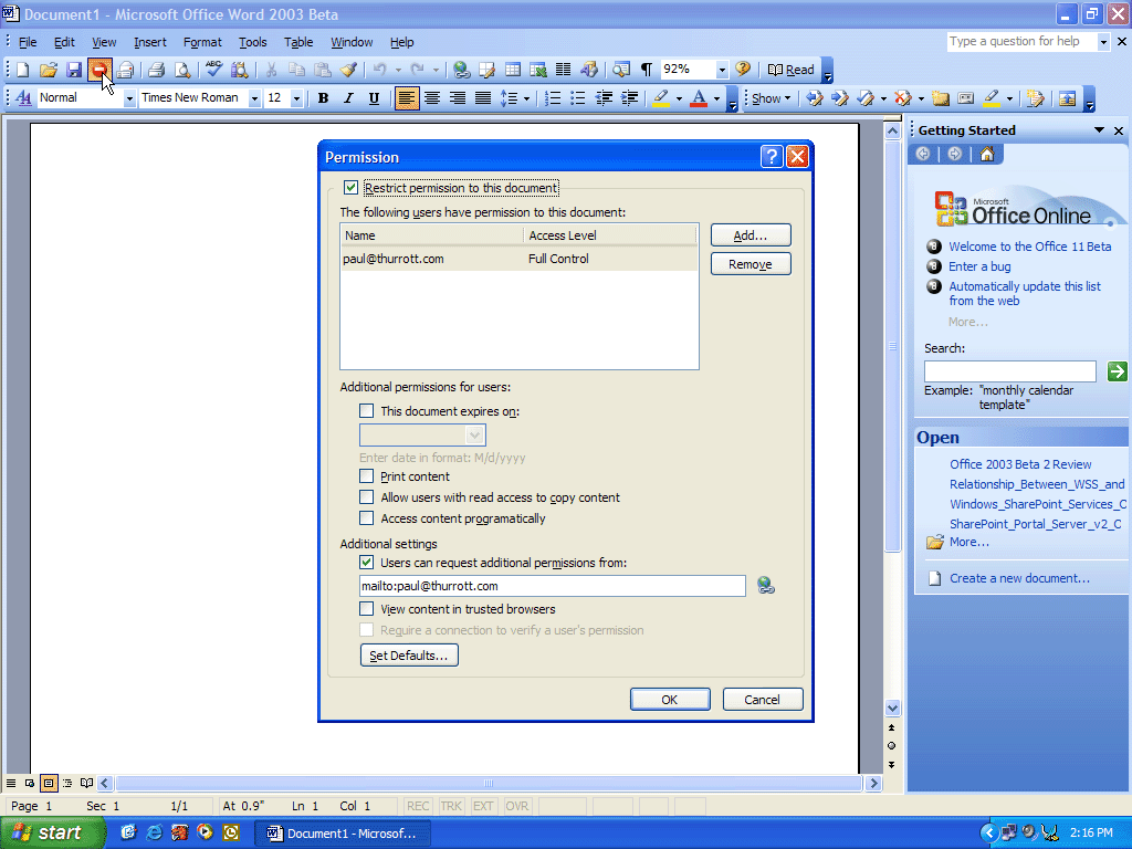 Download full version Microsoft Office 2003.